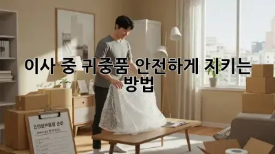 이사 중 귀중품 안전하게 지키는 방법